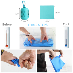 Instant Dry Cooling Towel With Pouch