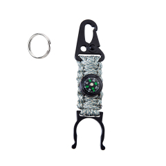 Key Chain Compass Survivor Rope With Bottle Holder