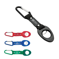 Carabiner Keyring Bottle Holder With Strap Metal Plate