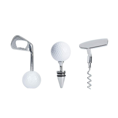 3 IN 1 Luxury Wine Golf Gift Wine Kit Stopper Bottle Opener