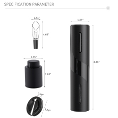 4 IN 1 Black Plastic Automatic Electric Wine Opener