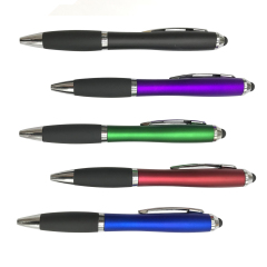 Colorful Click Pen With Stylus
