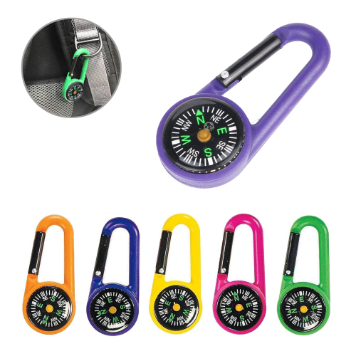 Plastic Carabiner Compass Key Chain