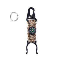 Key Chain Compass Survivor Rope With Bottle Holder