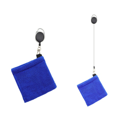 Portable Golf Ball Clean Towel with Retractable Clip
