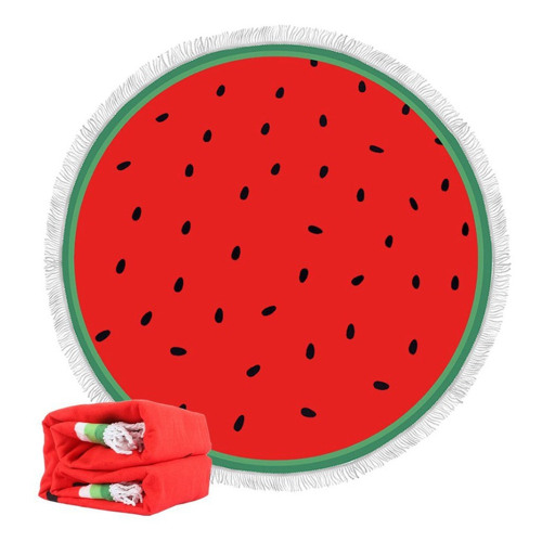 Round Beach Towel with Fringe