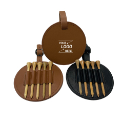 Premium Leather Golf Tee Holder Pouch