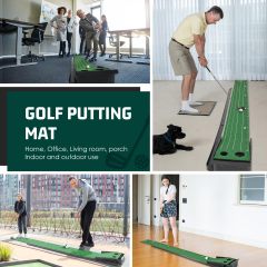 Indoor Golf Putting Mat with Ball Return System