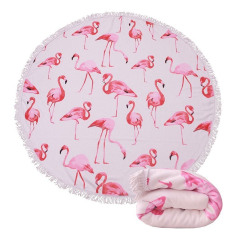 Round Beach Towel with Fringe