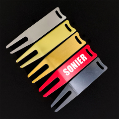 Golf Divot Repair Tool with Metal Bending Feature