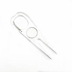 Golf Divot Repair Tool with Ball Marker