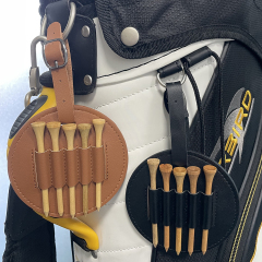 Premium Leather Golf Tee Holder Pouch