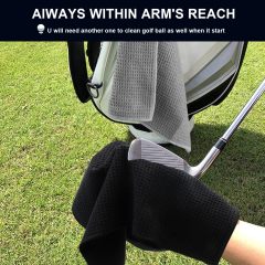 Premium Microfiber Golf Towel with Carabiner Clip