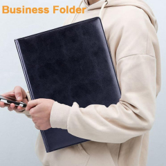 Leather Portfolio Binder with Notepad Holder