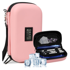 Travel Medication Cooler with Built-in Thermometer