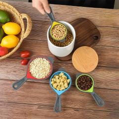 Collapsible Measuring Cup and Spoon Set, 4 Pieces