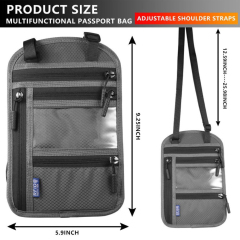 RFID Blocking Travel Neck Wallet