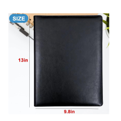 Leather Portfolio Binder with Notepad Holder