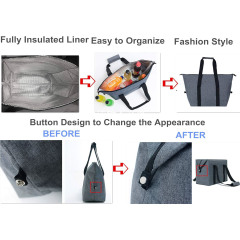 Large Capacity Foldable Insulated Picnic Bag