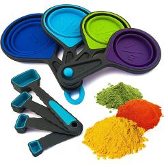 Collapsible Measuring Cup and Spoon Set, 4 Pieces