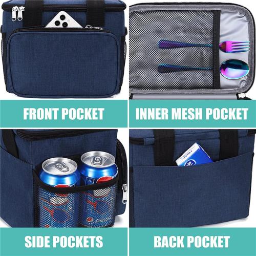 Thermal Lunch Bag with Side Compartments