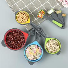 Collapsible Measuring Cup and Spoon Set, 4 Pieces