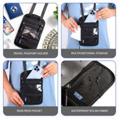 RFID Blocking Travel Neck Wallet