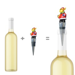 4 Pieces Snowman Bear Dear Claus Wine Stopper Cork