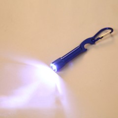 Aluminum Bottle Opener With Flashlight Carabiner