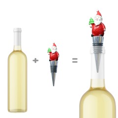 4 Pieces Santa Claus Wine Stopper Cork