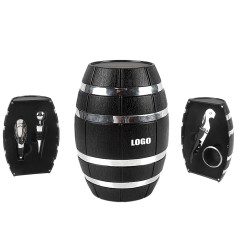 4 IN 1 Wine Opener With Silver Barrel Shaped Case