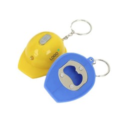 Hat Bottle Opener Keychain With Flashlight