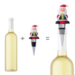Santa Clause Wine Cork Bottle Stopper