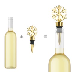Jumbo Snowflake Wine Cork Bottle Stopper