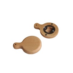 Wooden Handle Bottle Opener With Magnet