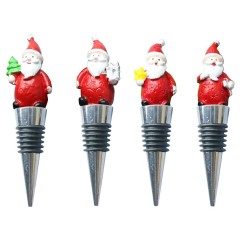 4 Pieces Santa Claus Wine Stopper Cork