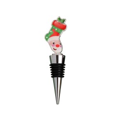 Christmas Sock Wine Cork Bottle Stopper