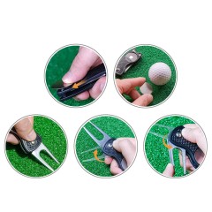 Folded Golf Divot Fork With Ball Mark