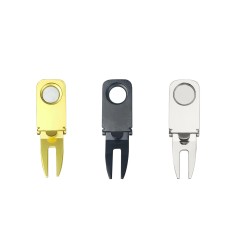 Golf Divot Fork Ball Marker With Cigar Holder