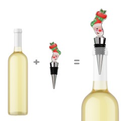 Christmas Sock Wine Cork Bottle Stopper