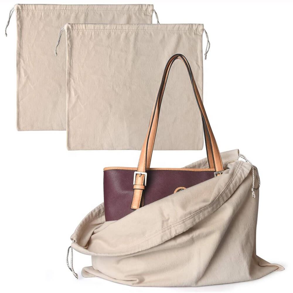 Cotton drawstring dust bags for handbag packaging