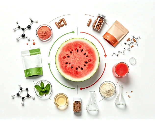 bulk pure watermelon powder sealed packaging natural background