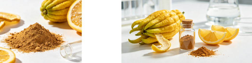 linden flower extract powder close up natural light