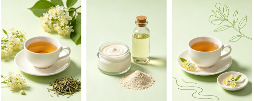 linden flower powder used in herbal tea cosmetic formulation production
