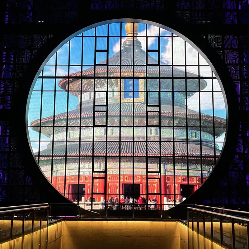 Detailed close-up of wholesale led transparent film screen showing diode structure