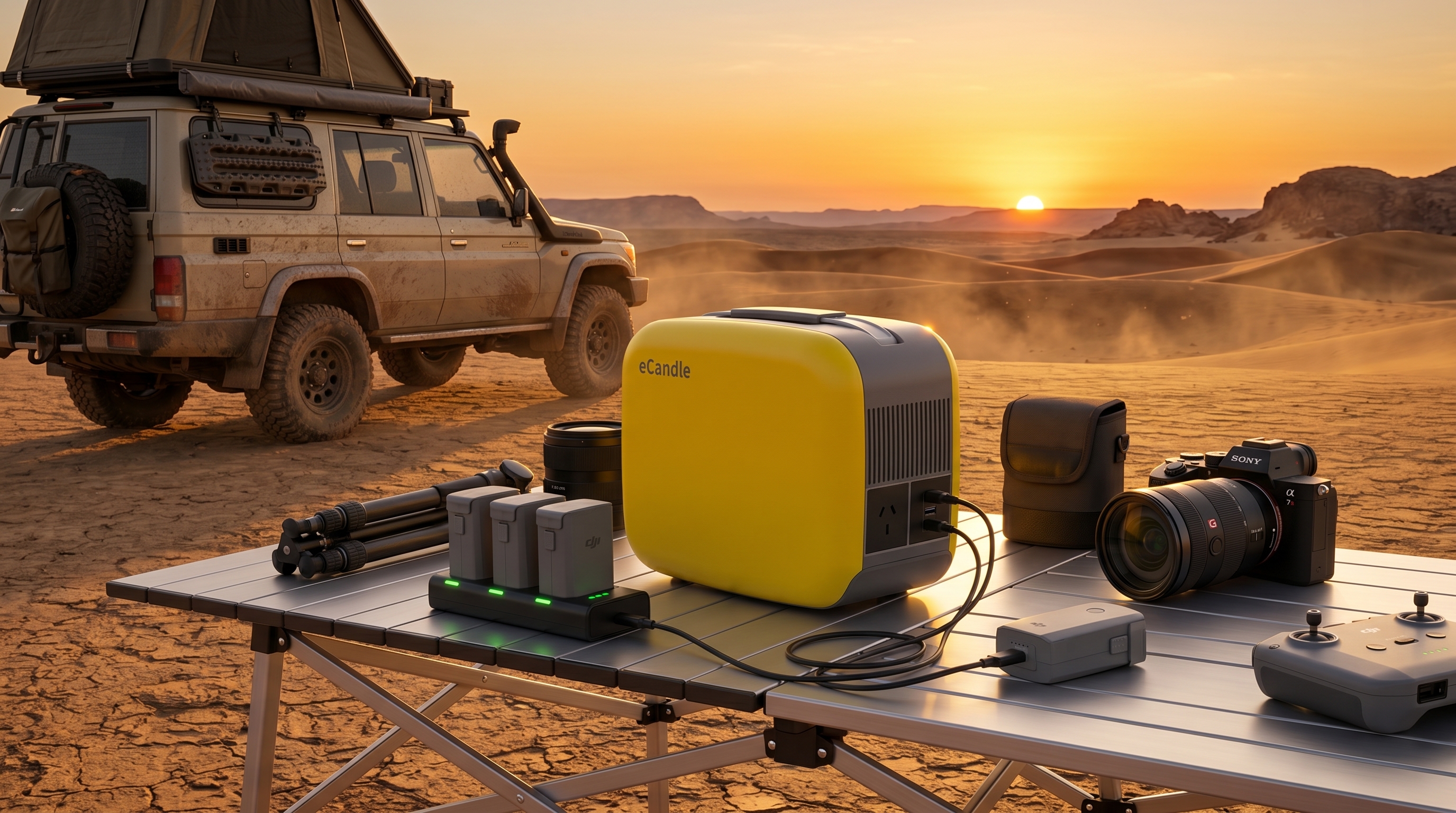 product-1254-700 Beian eCandle Pro 500W 1004Wh portable power station - wide product view for camping and off-grid solar use
