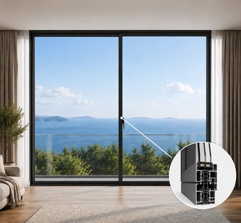 Thermal break aluminum profile windows