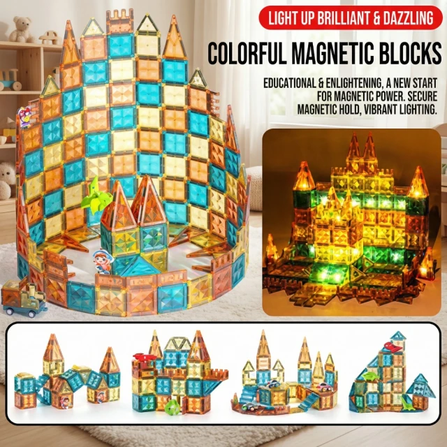 Clear Magnetic 3D Blocks Bulk Supply