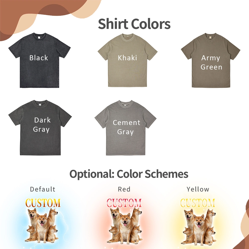 Custom pet portrait tee product detail preview