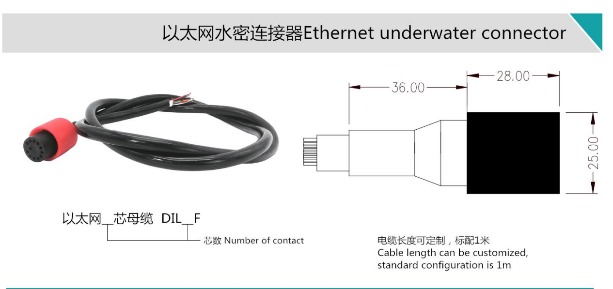 Subconn underwater ethernet connector